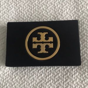 Tory Burch satin box clutch